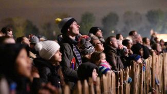 Wimbledon Park fireworks spectators